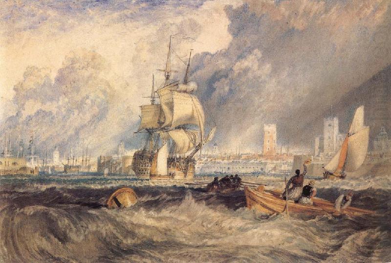 J.M.W. Turner Portsmouth china oil painting image
